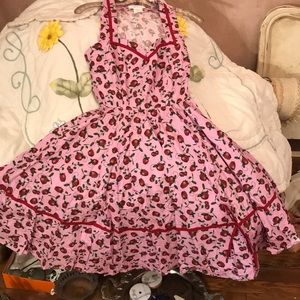 Strawberry print swing dress